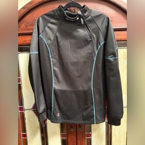 Freeze-Out Black Sweatshirt with Teal Highlights